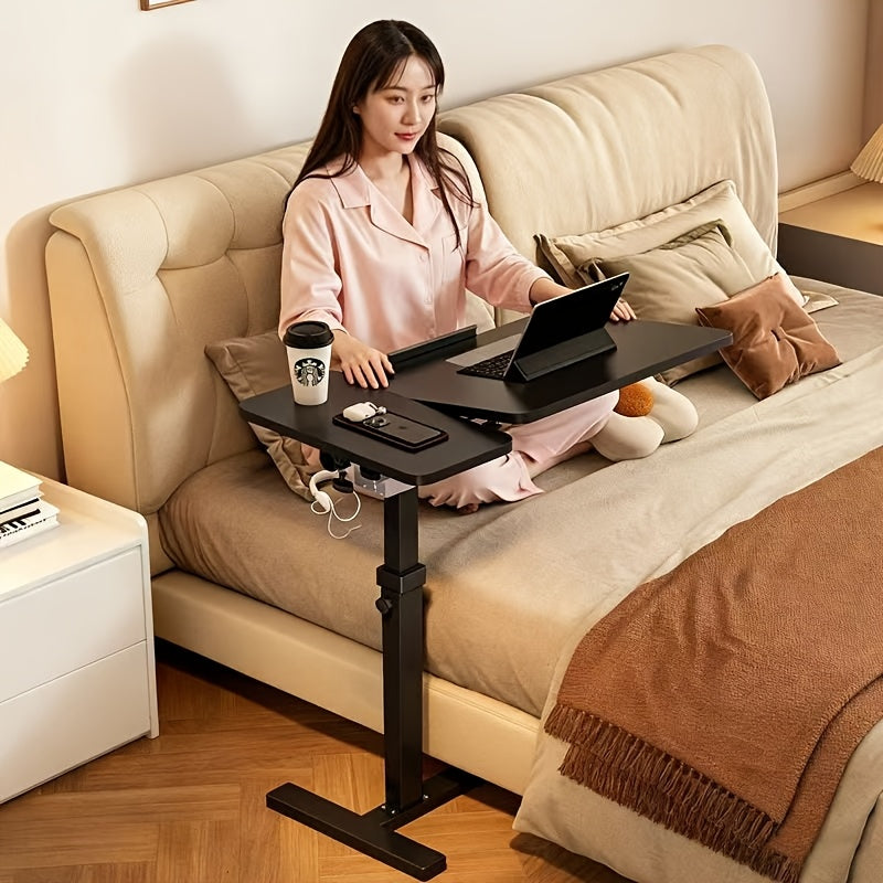 A 4-wheeled Portable Laptop Desk, A Multi-functional Tray Stand, A Bedside Desk That Can Be Flipped 90°-10°, A Mobile Laptop Cart with Hidden Wheels, A Rolling Computer Cart, A Height-adjustable Laptop Stand Desk, A Folding Desk, A Study Desk, An
