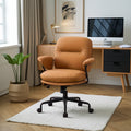 Ergonomic Office Chair Ergonomic Comfortable Office Chair | Leather Home Office Chair with Padded Armrests, Reclining Height Adjustable Comfy Computer Chair with Lumbar Support