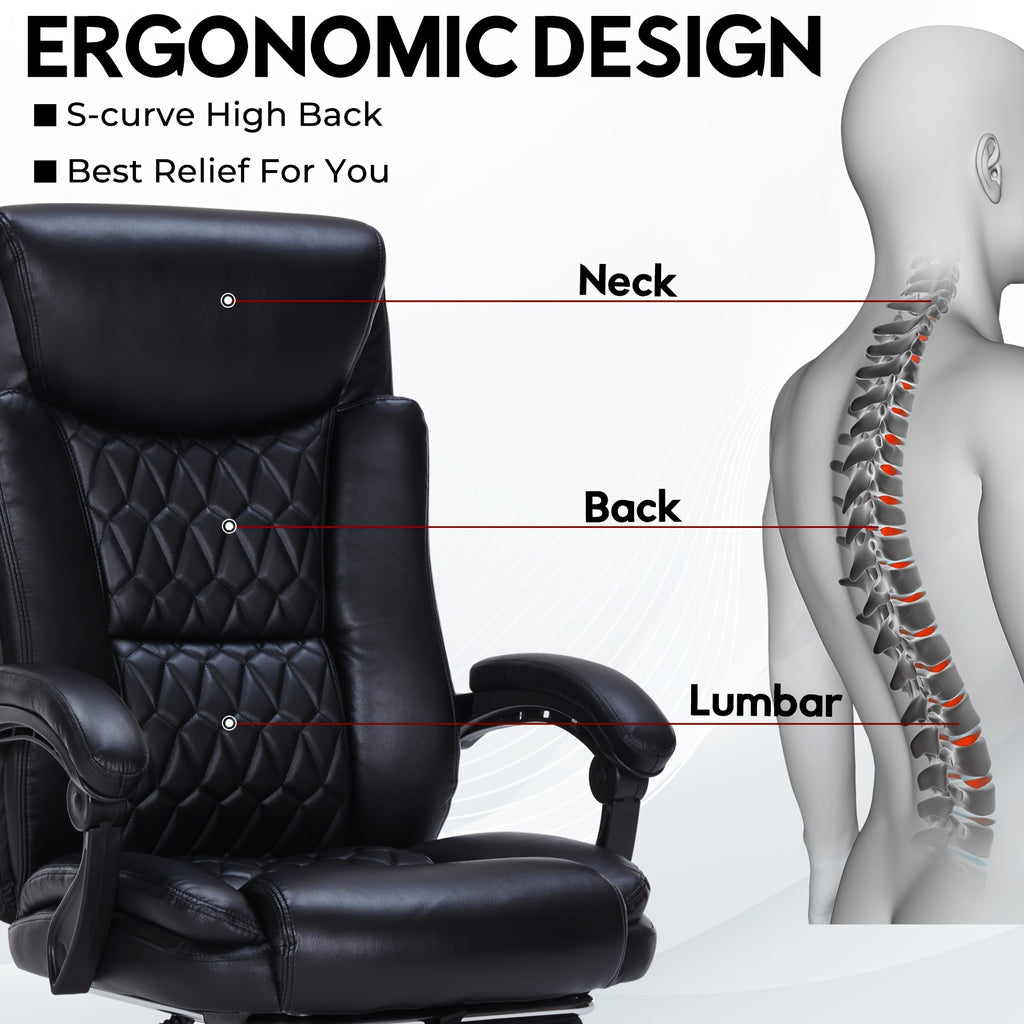 Reclining Office Chair Reclining Office Chair, Sturdy Office Chair with Footrest for Home Office