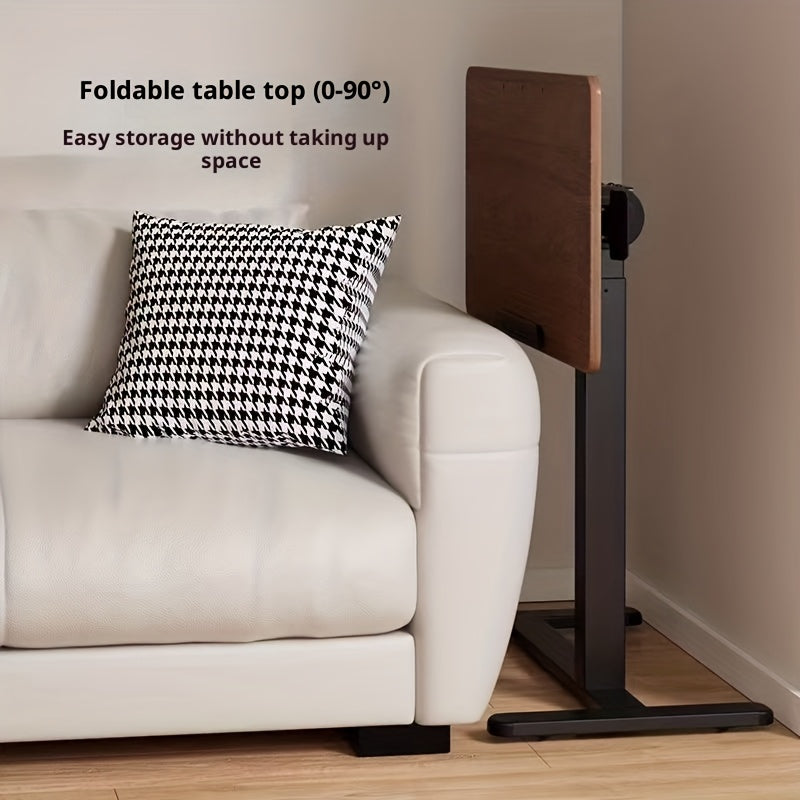 An Ergonomic Laptop Desk - Adjustable Height, Portable, with Hidden Wheels, And a Tiltable Surface for Home And Office Use, a Perfect Companion for Laptop Additions, Easy to Adjust And Reposition