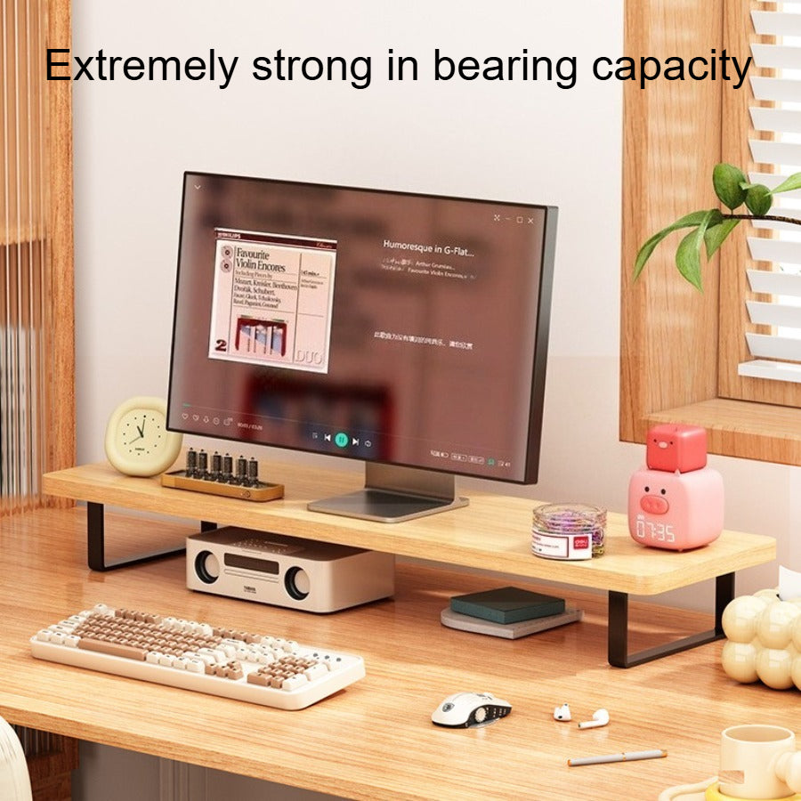 A Computer Elevation Stand, Featuring a Robust Load-Bearing Ability, Constructed from Durable Hardwood And Metal, Designed Ergonomically for Independent Use, Ideal for Laptops, Tvs, And Printers