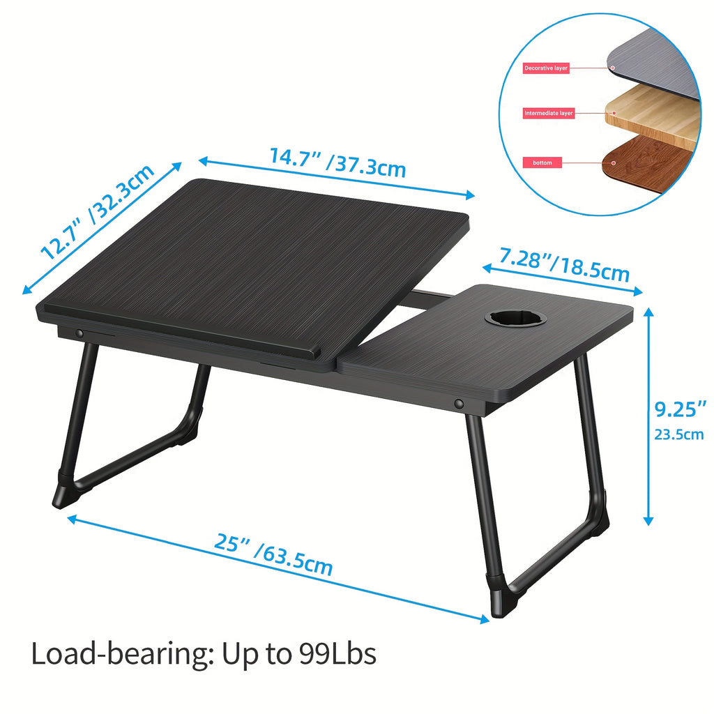 Lap Desk, Bed Desk for Laptop And Writing, Bed Trays for Eating And Laptops, Laptop Bed Desk for Couch, Lap Desks for Adults, Laptop Stand for Bed Table Tray, Adjustable  Desk, Folding Table, Portable Computer Desk, Breakfast In Bed Tray