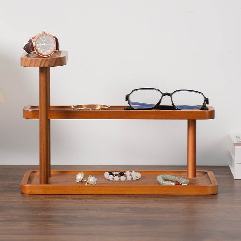 Japanese Style 3-Tier Plastic Desktop Shelf - Freestanding Multi-Functional Storage Organizer with Sturdy 3-Tier Shelves, Japanese-Inspired Design for Bathroom, Vanity, Desk - No Metal Parts, Space-Saving Shelf for Cosmetics,, Figurines, Standing