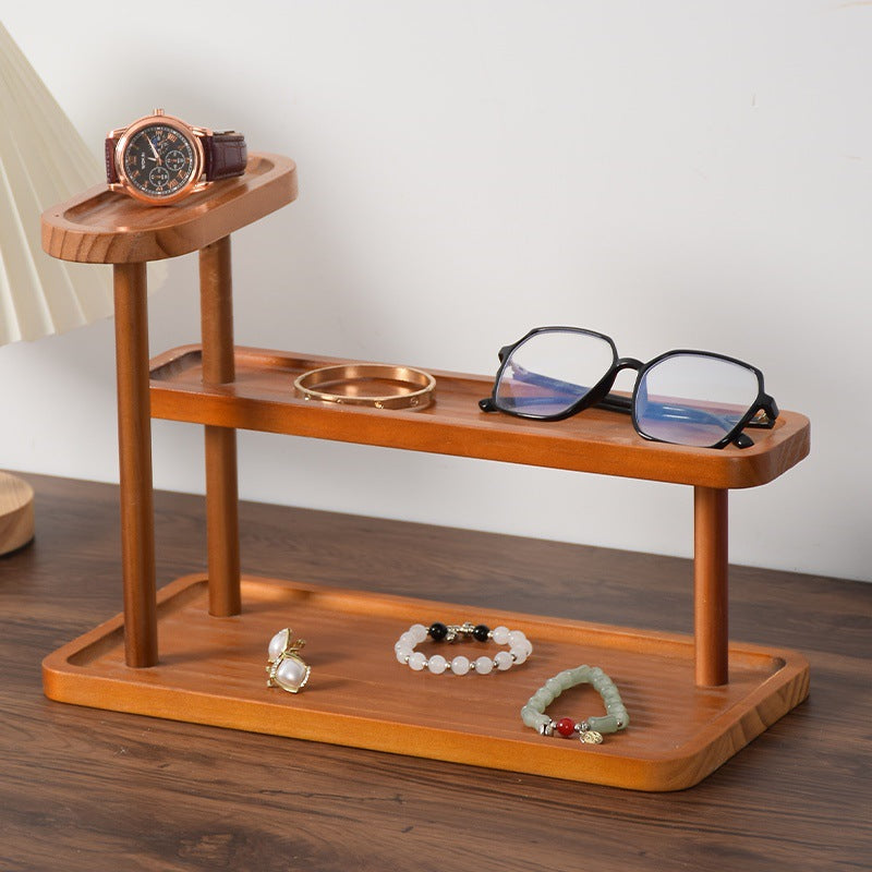 Japanese Style 3-Tier Plastic Desktop Shelf - Freestanding Multi-Functional Storage Organizer with Sturdy 3-Tier Shelves, Japanese-Inspired Design for Bathroom, Vanity, Desk - No Metal Parts, Space-Saving Shelf for Cosmetics,, Figurines, Standing