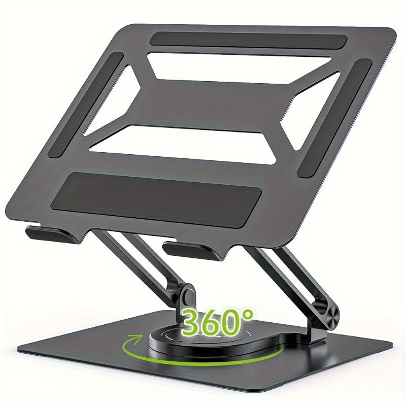 Adjustable Laptop Holder with a 360-Degree Rotating Base, Ergonomic And Foldable Design, Suitable for All Macbook Pro\u002FAir Models And Laptops Up to 17 Inches