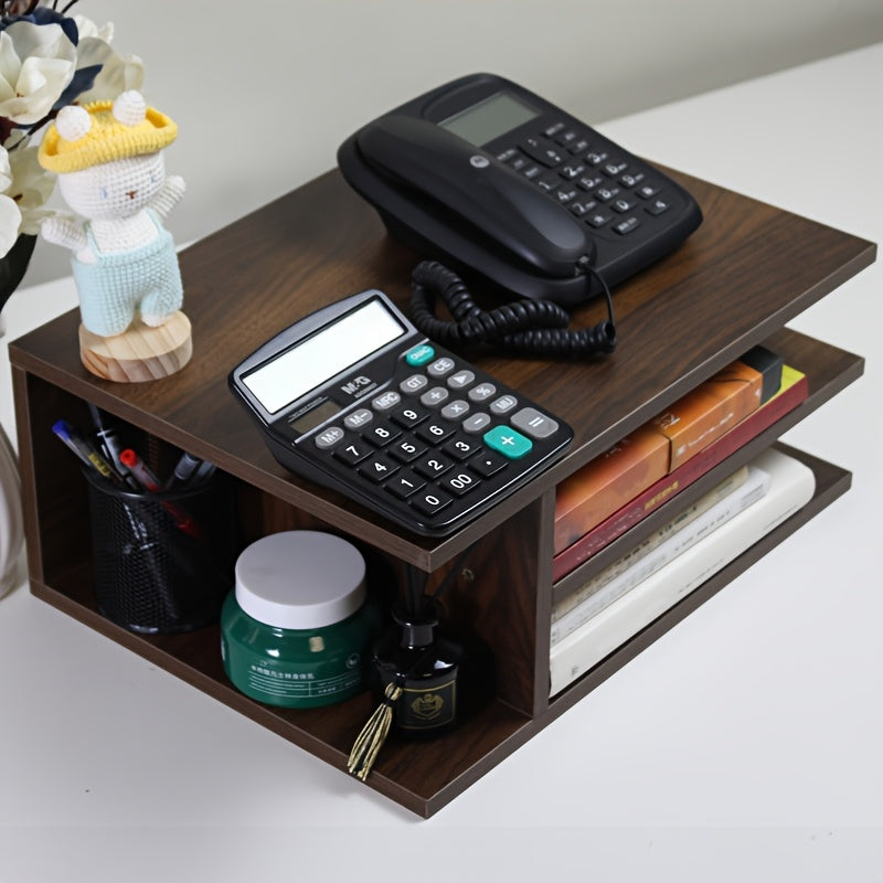 Desktop Shelf for Office Use, Storage for A4 Documents And Stationery, Suitable for Student Dorms And Home Desks, Featuring Multi-Layer Organization, Available in Various Colors, Practical And Simple Design for Printers, Raised Storage Solution.