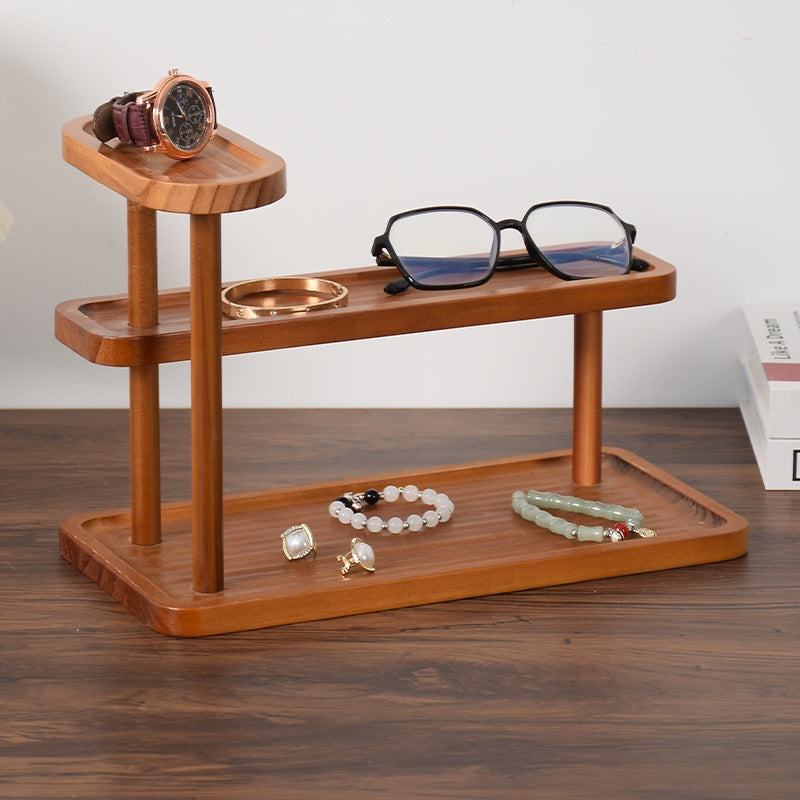 Japanese Style 3-Tier Plastic Desktop Shelf - Freestanding Multi-Functional Storage Organizer with Sturdy 3-Tier Shelves, Japanese-Inspired Design for Bathroom, Vanity, Desk - No Metal Parts, Space-Saving Shelf for Cosmetics,, Figurines, Standing