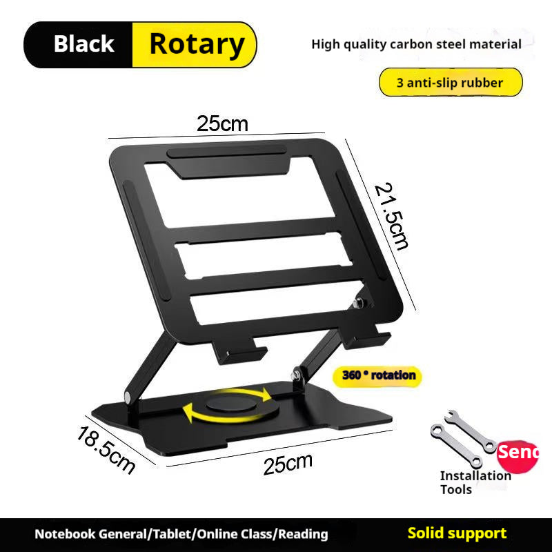 Adjustable Laptop Holder with a 360-Degree Rotating Base, Ergonomic And Foldable Design, Suitable for All Macbook Pro\u002FAir Models And Laptops Up to 17 Inches