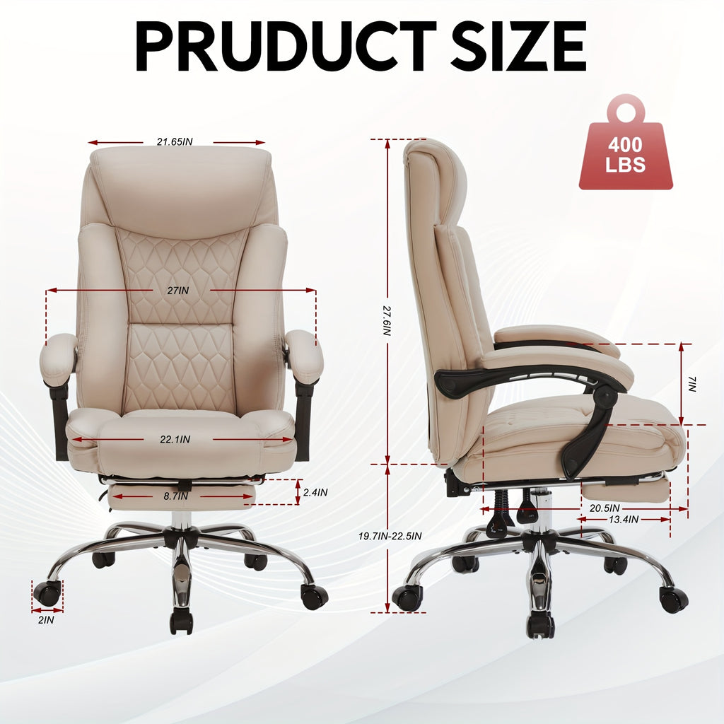 Reclining Office Chair Reclining Office Chair, Sturdy Office Chair with Footrest for Home Office