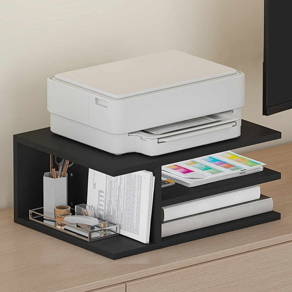 Desktop Shelf for Office Use, Storage for A4 Documents And Stationery, Suitable for Student Dorms And Home Desks, Featuring Multi-Layer Organization, Available in Various Colors, Practical And Simple Design for Printers, Raised Storage Solution.
