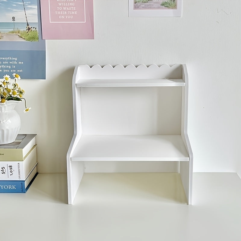 Enhanced Double Layer Storage Rack, Organizer for Office Supplies, Versatile Desktop Organizer - Ideal for Cosmetics, Stationery, And Book Storage - Perfect for Dorms, Bedrooms, Schools, And Office Displays