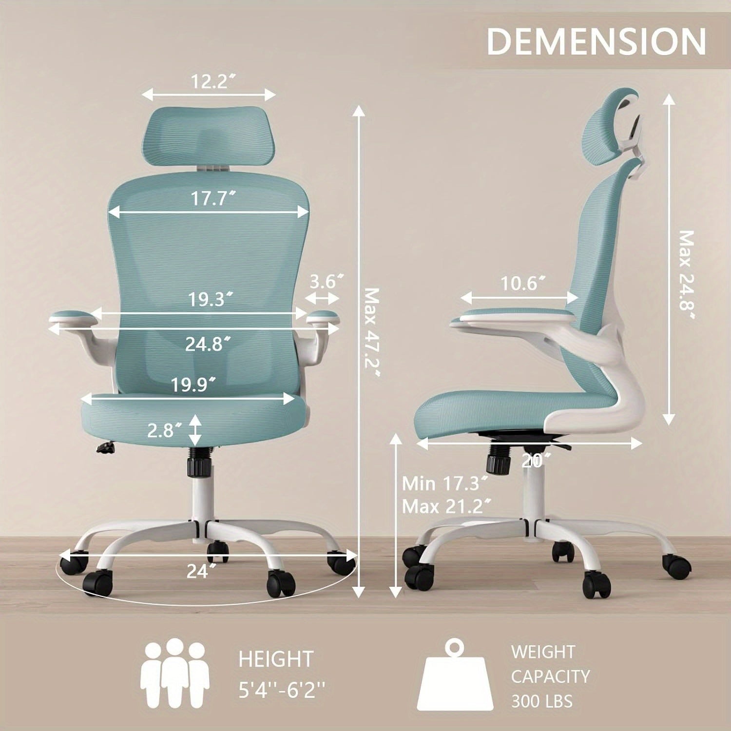 Ergonomic Office Chair Pro With 4D Lumbar Support | 150° Lockable Recline, Flip-Up Arms & 3D Headrest - Heavy Duty 330LB Capacity For Home Office\u002FGaming\u002FStudy, Father'S Day Prime Gift (20 Minutes Assembly)Multiple Colors Are Available