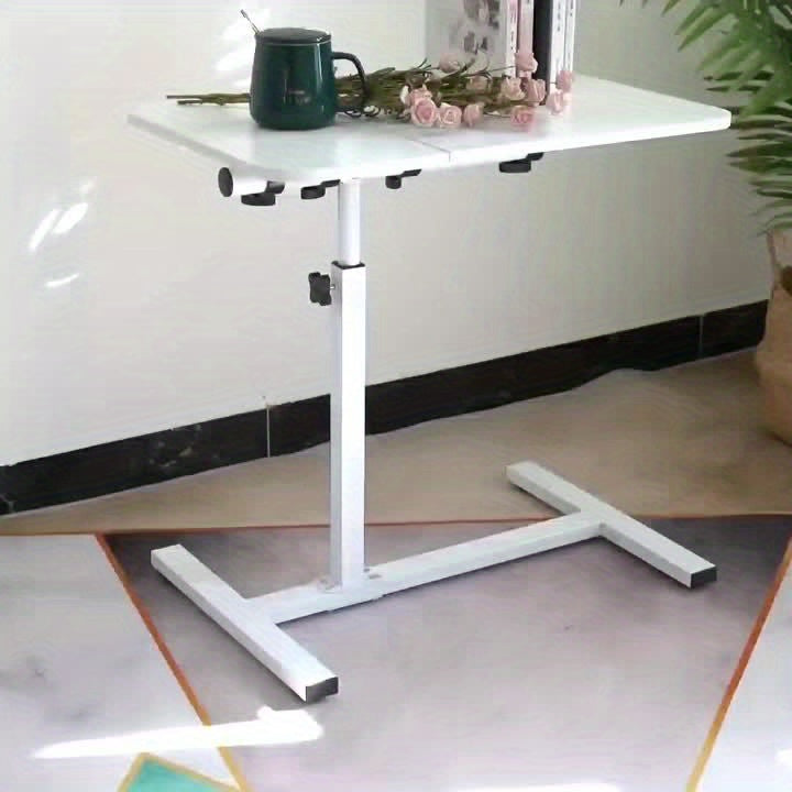 An Ergonomic Laptop Desk - Adjustable Height, Portable, with Hidden Wheels, And a Tiltable Surface for Home And Office Use, a Perfect Companion for Laptop Additions, Easy to Adjust And Reposition