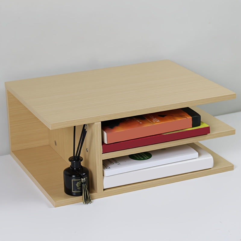 Desktop Shelf for Office Use, Storage for A4 Documents And Stationery, Suitable for Student Dorms And Home Desks, Featuring Multi-Layer Organization, Available in Various Colors, Practical And Simple Design for Printers, Raised Storage Solution.
