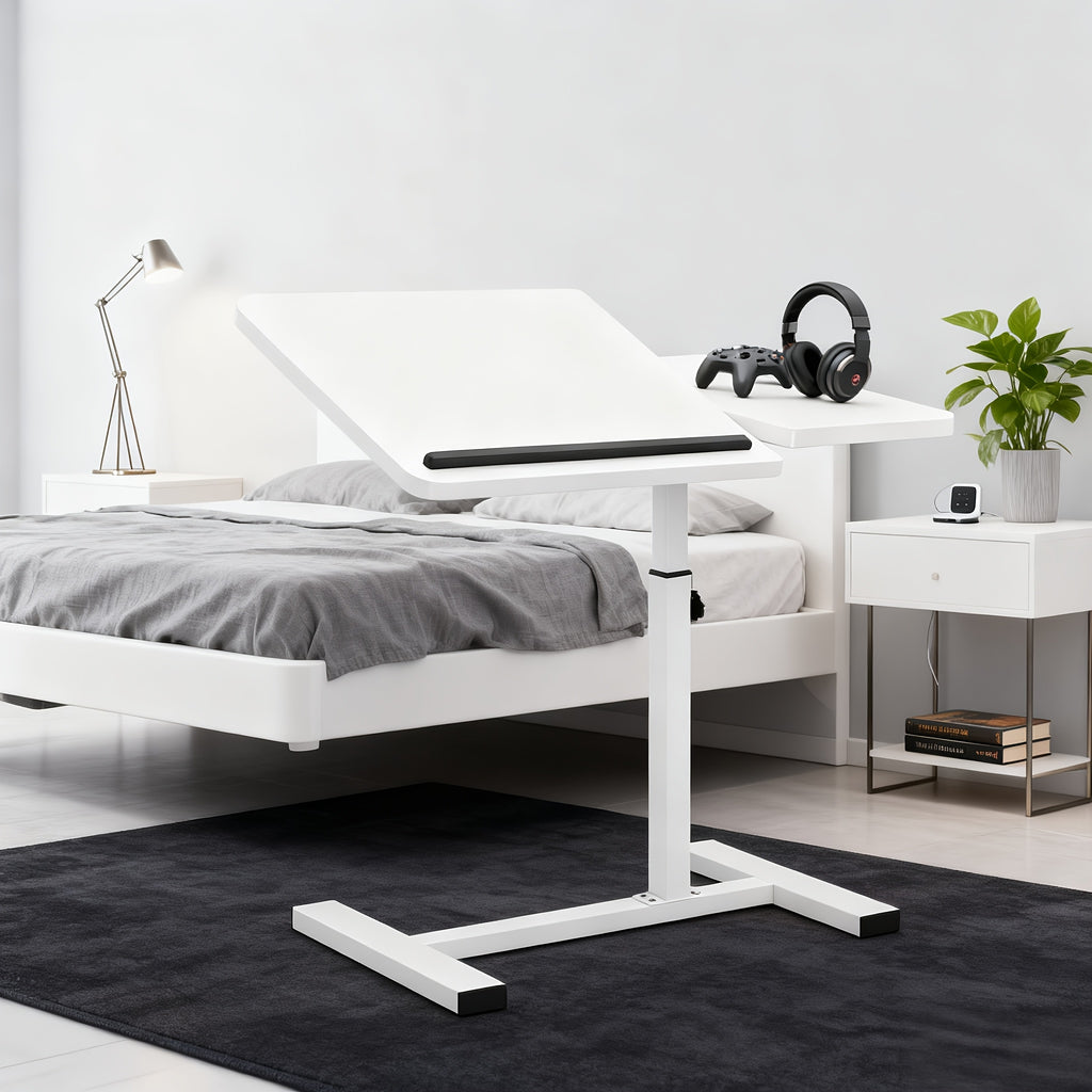 A 4-wheeled Portable Laptop Desk, A Multi-functional Tray Stand, A Bedside Desk That Can Be Flipped 90°-10°, A Mobile Laptop Cart with Hidden Wheels, A Rolling Computer Cart, A Height-adjustable Laptop Stand Desk, A Folding Desk, A Study Desk, An